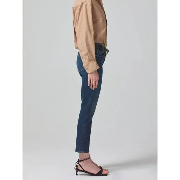 CITIZENS OF HUMANITY Ella Mid Rise Slim Crop Jeans in Sky Lantern Size 33 NWT
